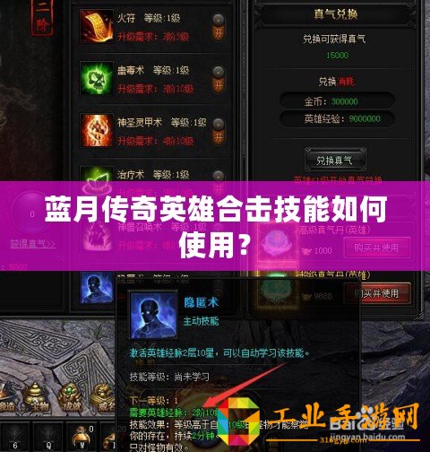 藍(lán)月傳奇英雄合擊技能如何使用？