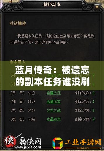 藍(lán)月傳奇：被遺忘的副本任務(wù)誰沒刷過