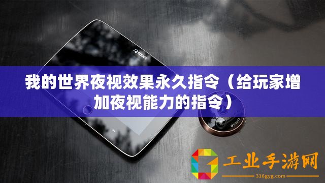 我的世界夜視效果永久指令（給玩家增加夜視能力的指令）