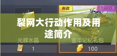 裂網(wǎng)大行動(dòng)作用及用途簡(jiǎn)介
