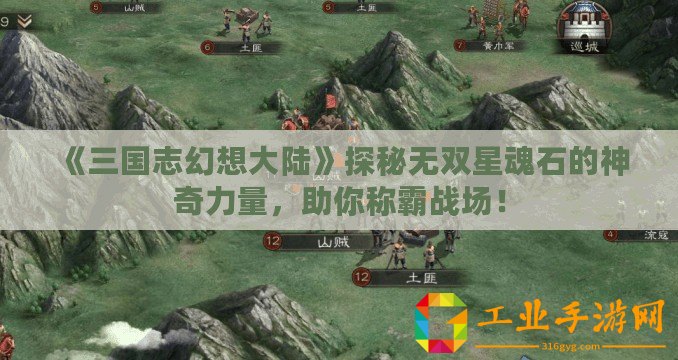《三國志幻想大陸》探秘無雙星魂石的神奇力量，助你稱霸戰場！