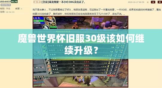 魔獸世界懷舊服30級該如何繼續(xù)升級？