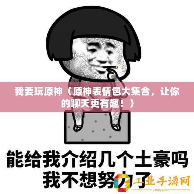 我要玩原神（原神表情包大集合，讓你的聊天更有趣！）