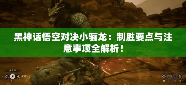 黑神話悟空對決小驪龍：制勝要點與注意事項全解析！
