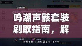 鳴潮聲骸套裝刷取指南，解鎖角色潛力的秘密武器