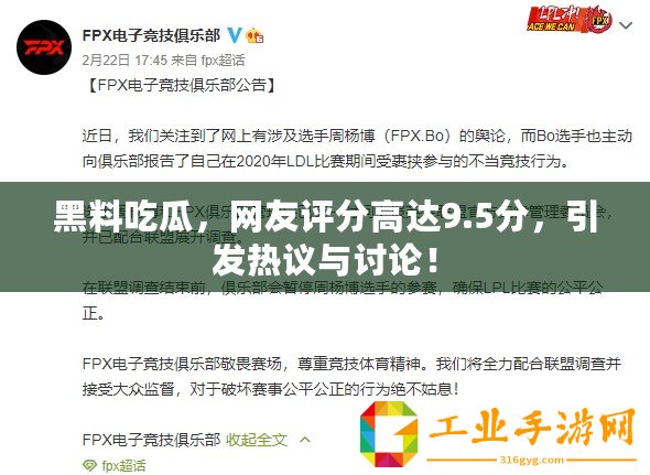 黑料吃瓜，網(wǎng)友評(píng)分高達(dá)9.5分，引發(fā)熱議與討論！