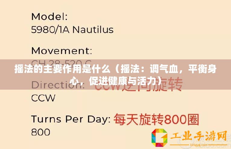 搖法的主要作用是什么（搖法：調氣血，平衡身心，促進健康與活力）